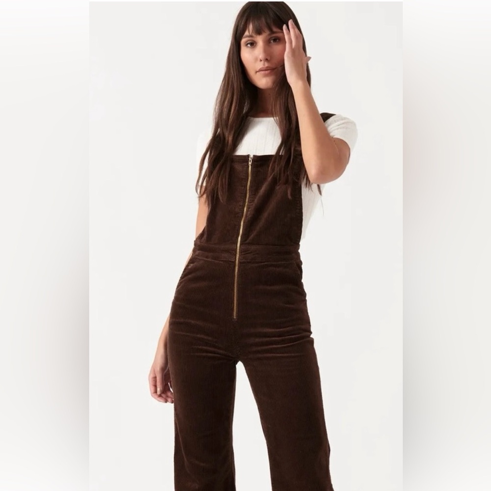 ROLLA'S Chocolate Eastcoast Flare Corduroy Jumpsuit